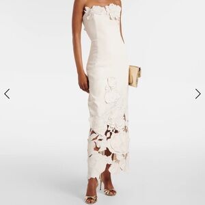 Strapless Vanilla Floral Dress